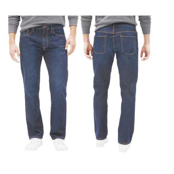 ❤️❤️GAP Men Denim Jeans Sz 29*30 1969 Straight Leg with Washwell dark wash blue - Picture 1 of 7